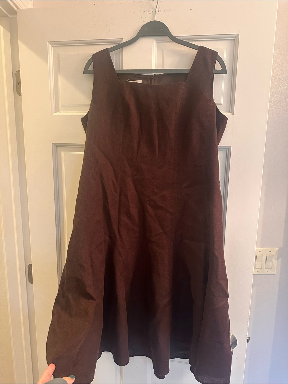 NWOT Talbots Sleeveless Fit-and-Flare Dress in Chocolate brown